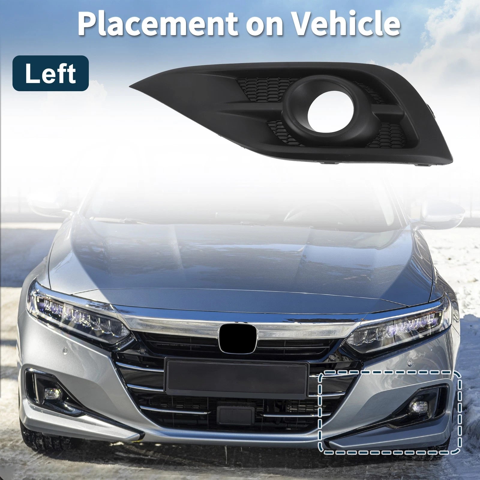 Front Left Fog Light Grill Replacement for Honda CRV (2012–2014)