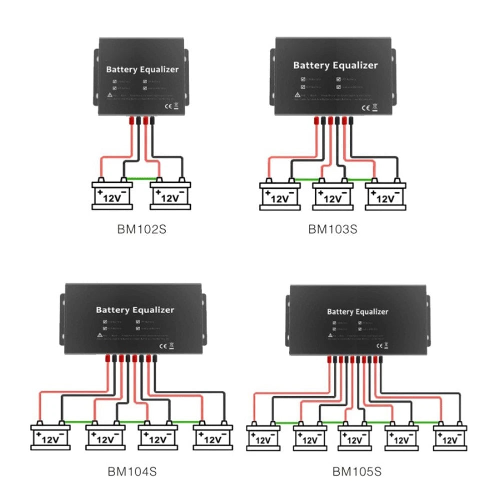 Battery Equalizer for 24V 36V 48V 60V with Heat Dissipation Design