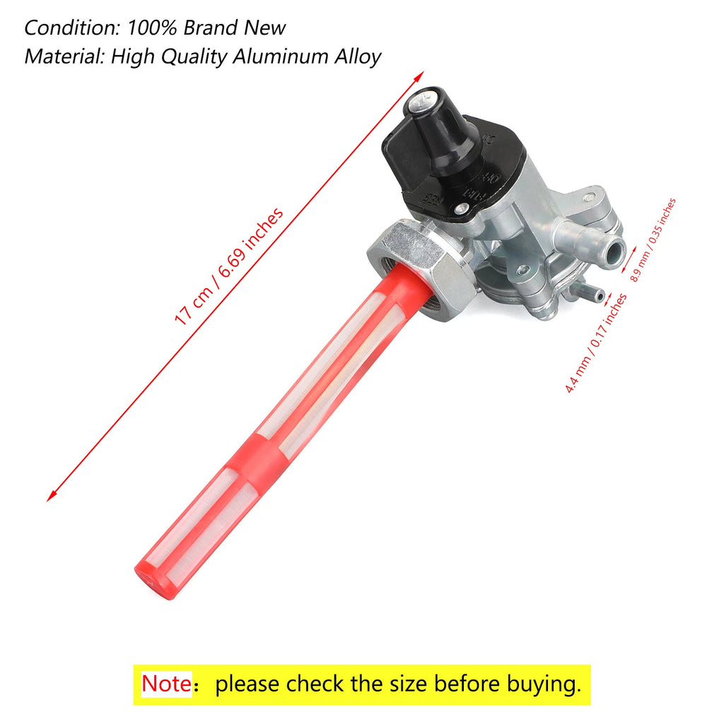 Fuel Vacuum Petcock for Honda VTX1300C VTX1300R VTX1300S VTX1300T (2003–2009) 16950-MEM-674