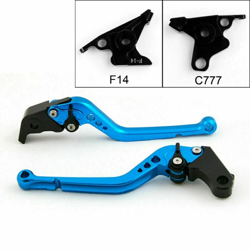 Long Brake Clutch Levers for Yamaha FJR 1300 (2003) & Buell 1125R 1125CR Blue T9