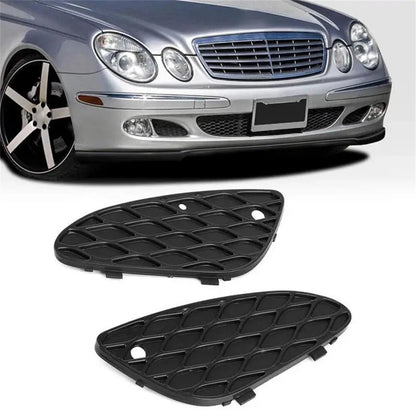 Set of 2 Front Bumper Cover Mesh Grilles for Mercedes W211 E320 E500 (2003–2006)