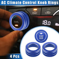 4 Pcs AC Climate Control Knob Ring Durable Replacement for Toyota RAV4 (2019–2023)