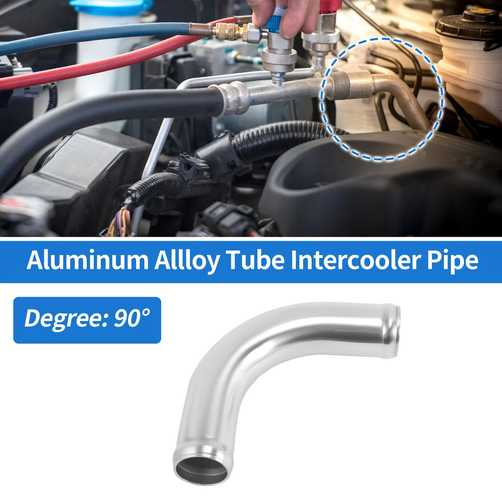 90° Intercooler Pipe for - 1.26" OD, 4" Length, Silver
