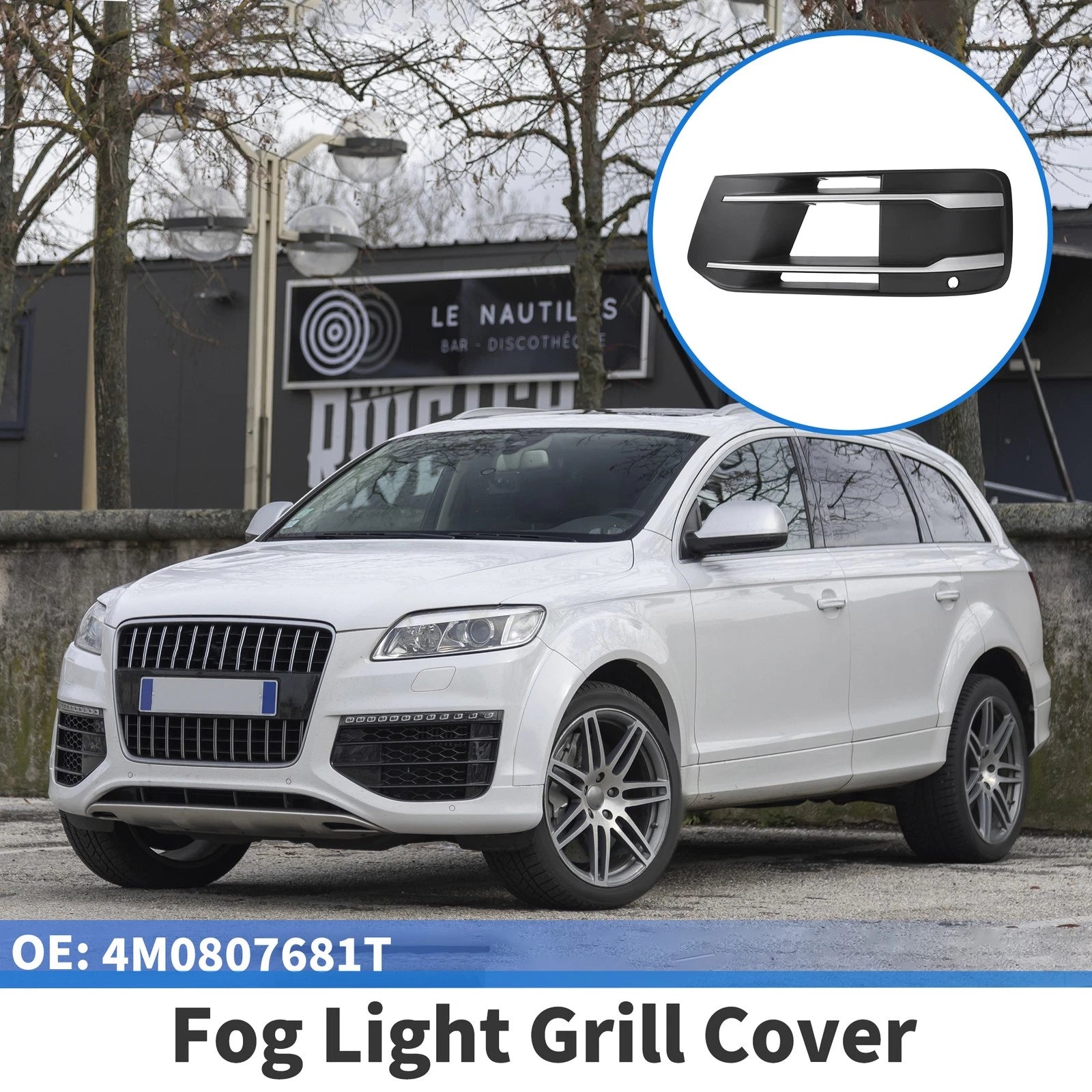 Front Left Fog Light Grille Replacement for Audi Q7 (2016–2020)
