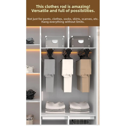 Retractable Aluminum Alloy Pants Hanger for Closet Space Maximizing
