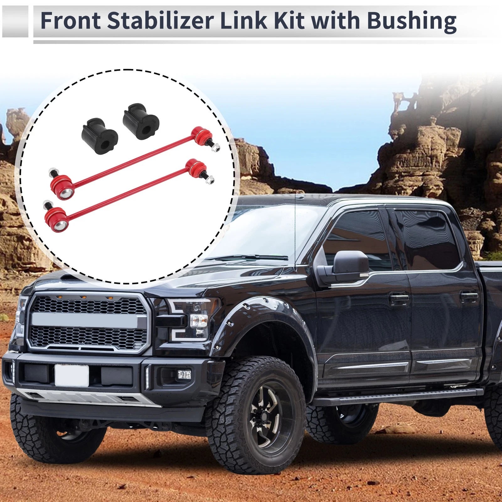 Front Stabilizer Bar Links with 2 Pcs Bushings for Mercury Mariner (2005–2011)
