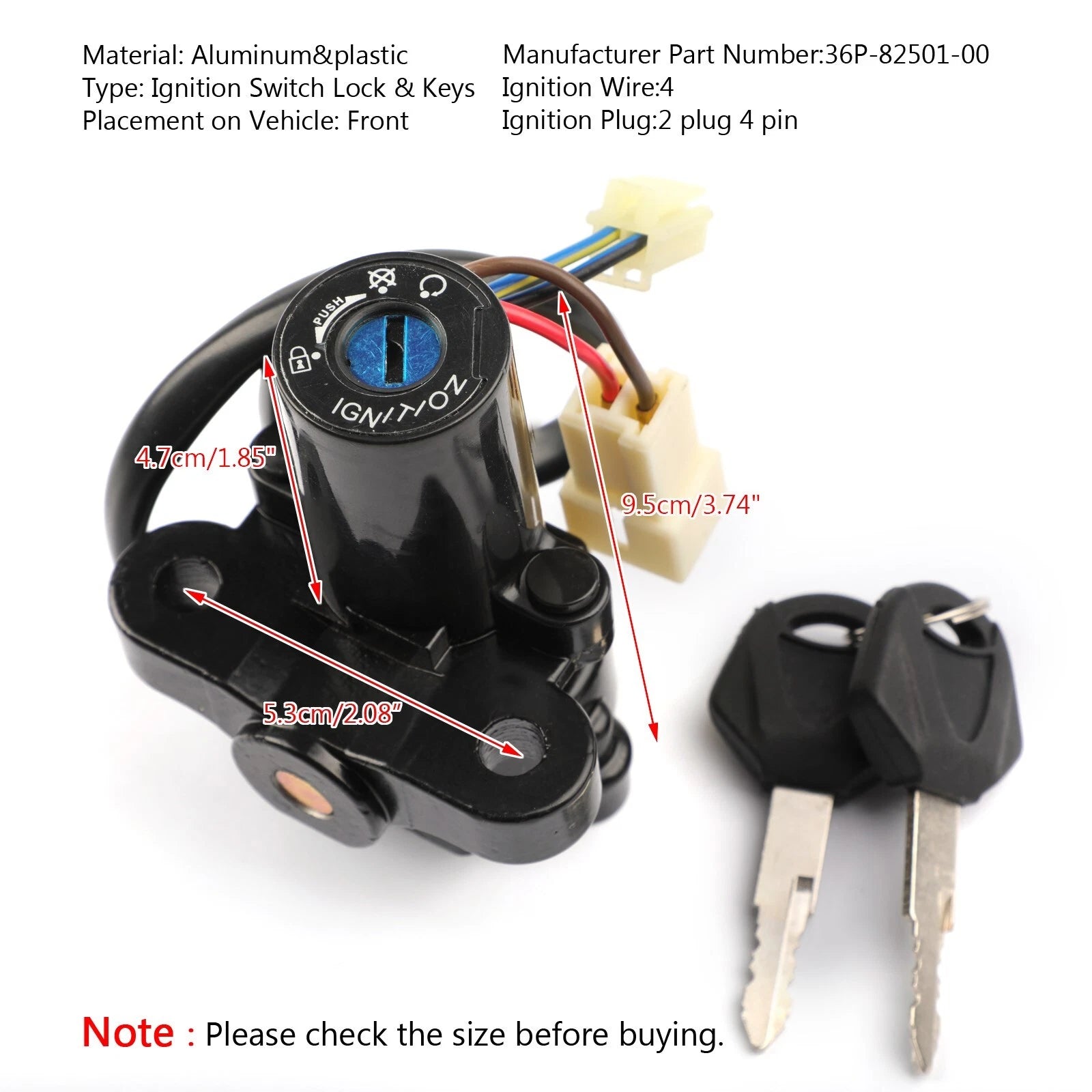 Ignition Switch Lock Keys for Yamaha YZF R1 R6 MT-01 FJ09 FZ09 XT660 FZ6R (2000–2023)