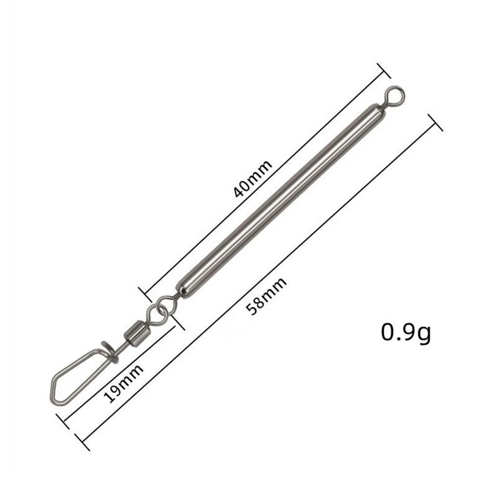 Anti-Bite Bar Fishing Wire Leader 5.8cm Silver Swivel