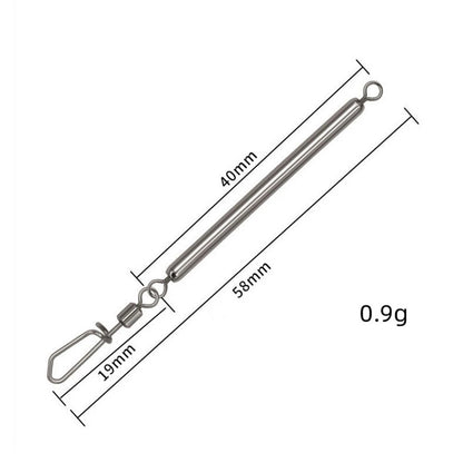 Anti-Bite Bar Fishing Wire Leader 5.8cm Silver Swivel