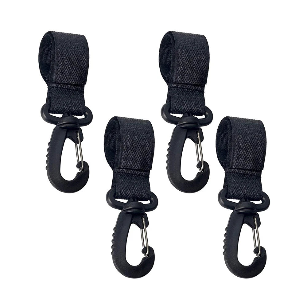 Set of 4 Buggy Strap Carabiner Clips for Stroller Walker