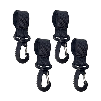 Set of 4 Buggy Strap Carabiner Clips for Stroller Walker