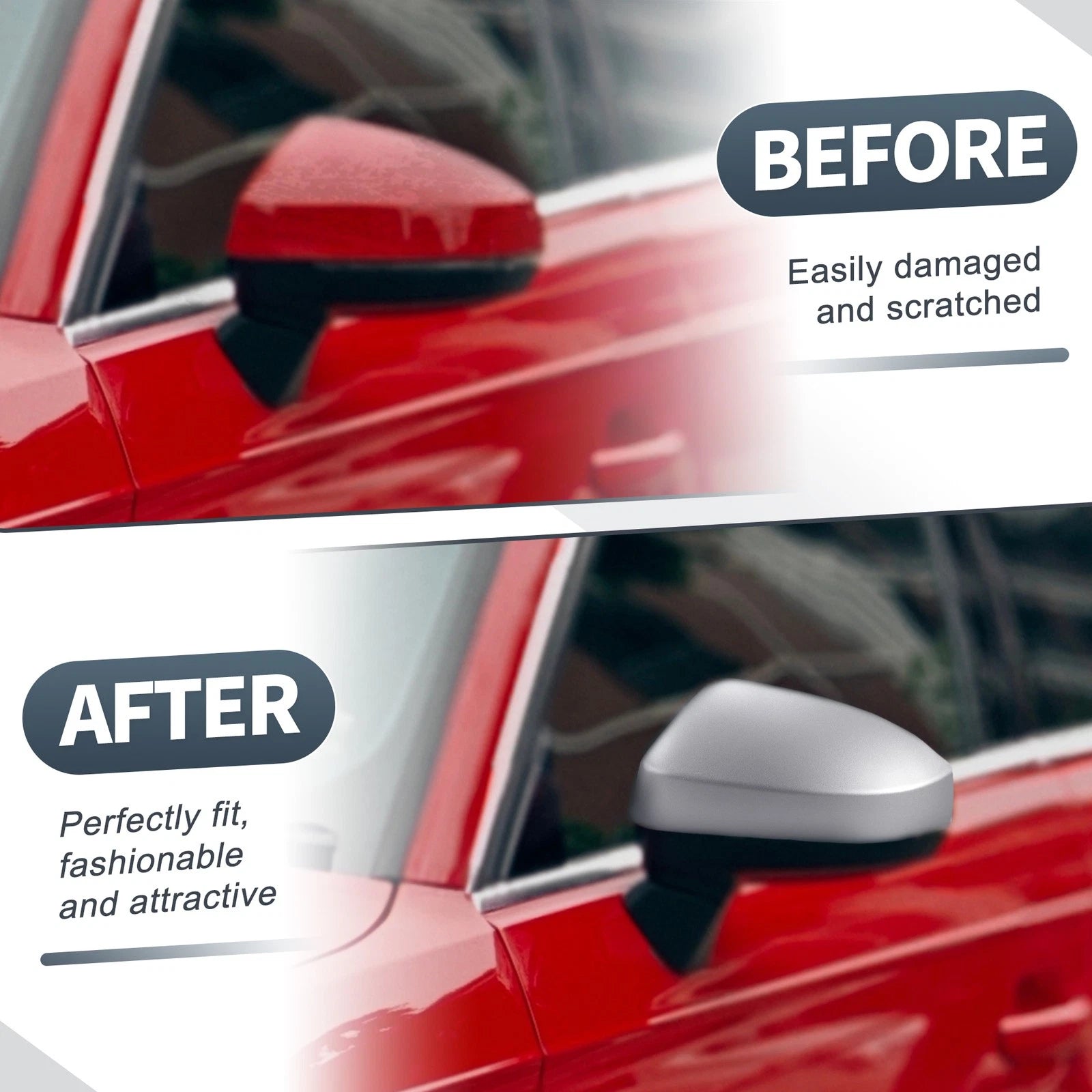 Rearview Mirror Cover Cap Chrome Plated for Audi A3 S3 (2013–2018)