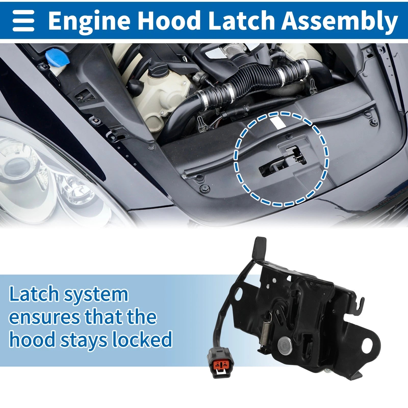 Hood Latch Assembly for Mazda 3 (2014–2018)