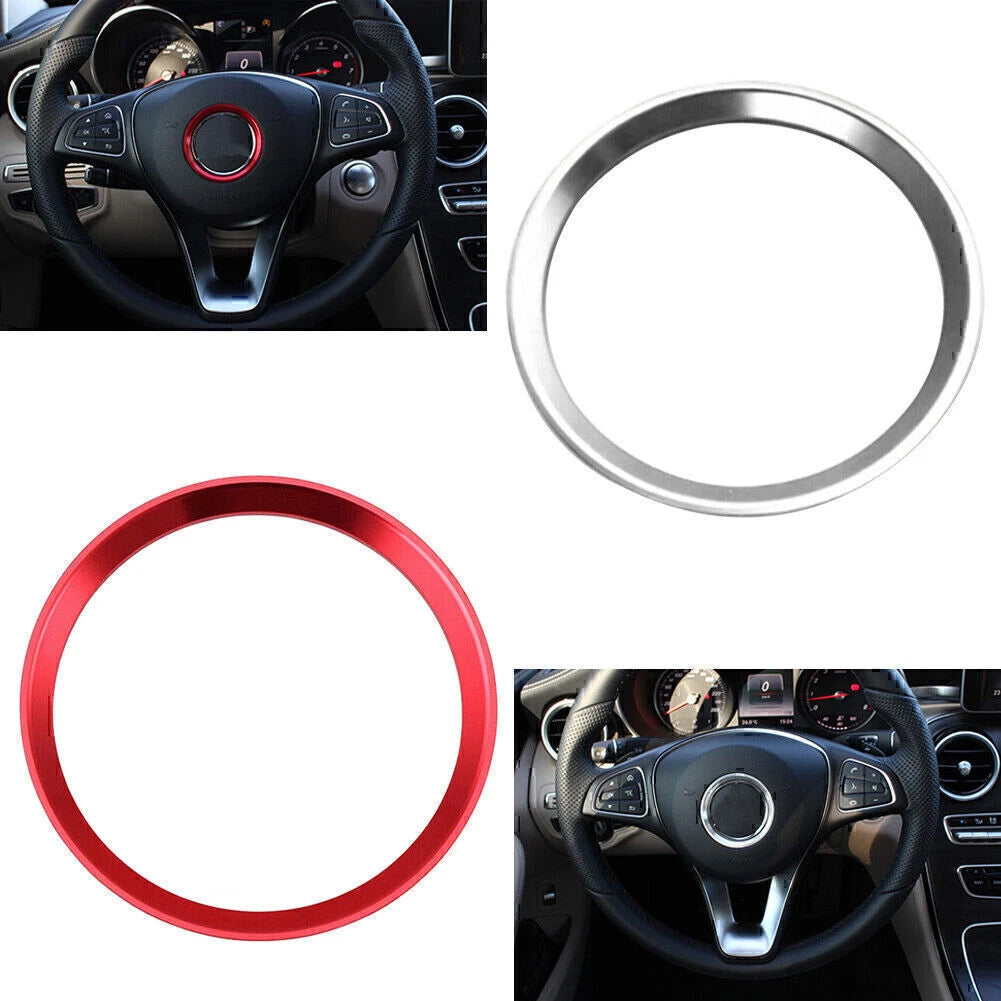 Steering Wheel Center Decor Ring Trim for Mercedes Benz C E CLA GLA GLC (2014–2023)