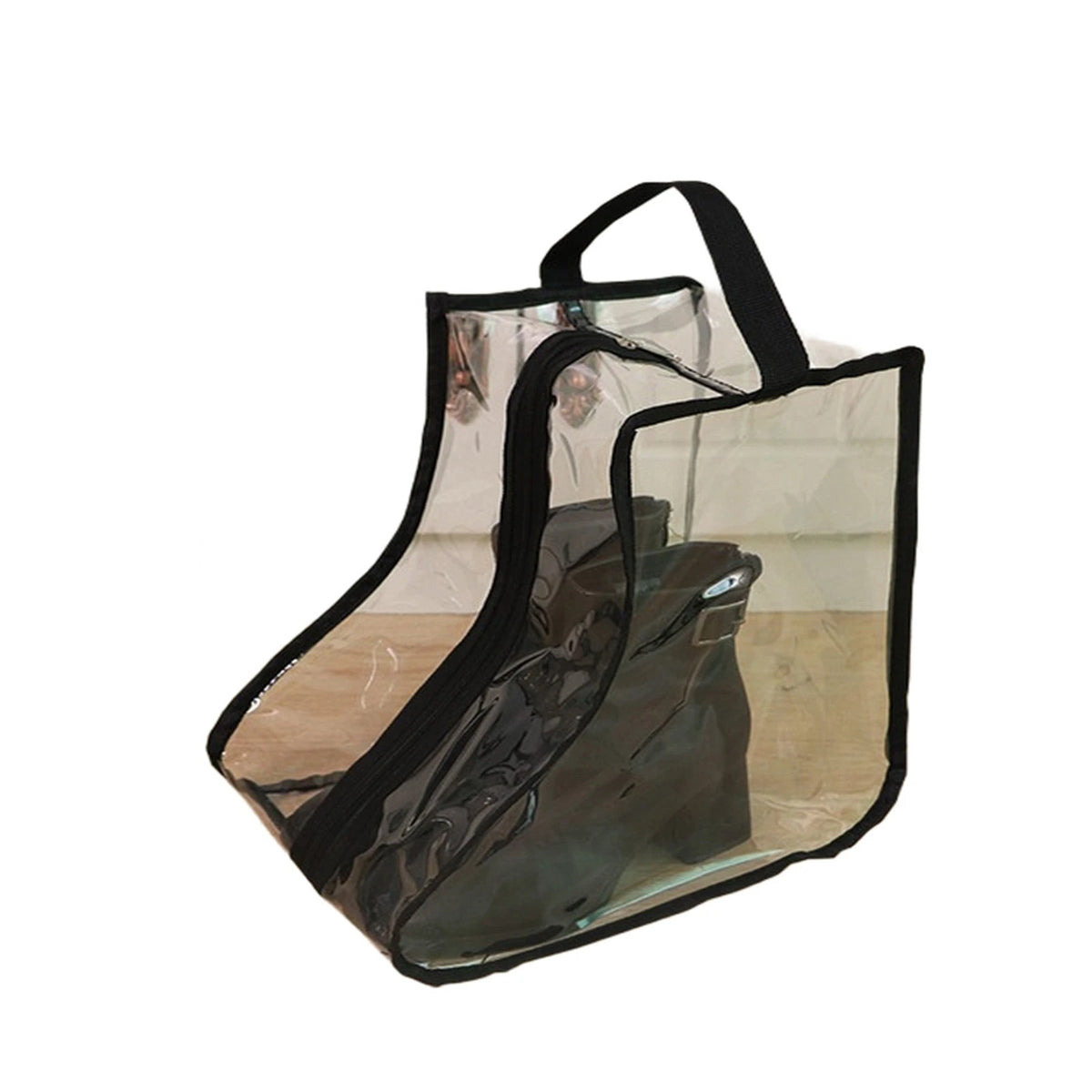 Shoe Storage Bag for Home Organization (PVC, Transparent, Sturdy Handle)