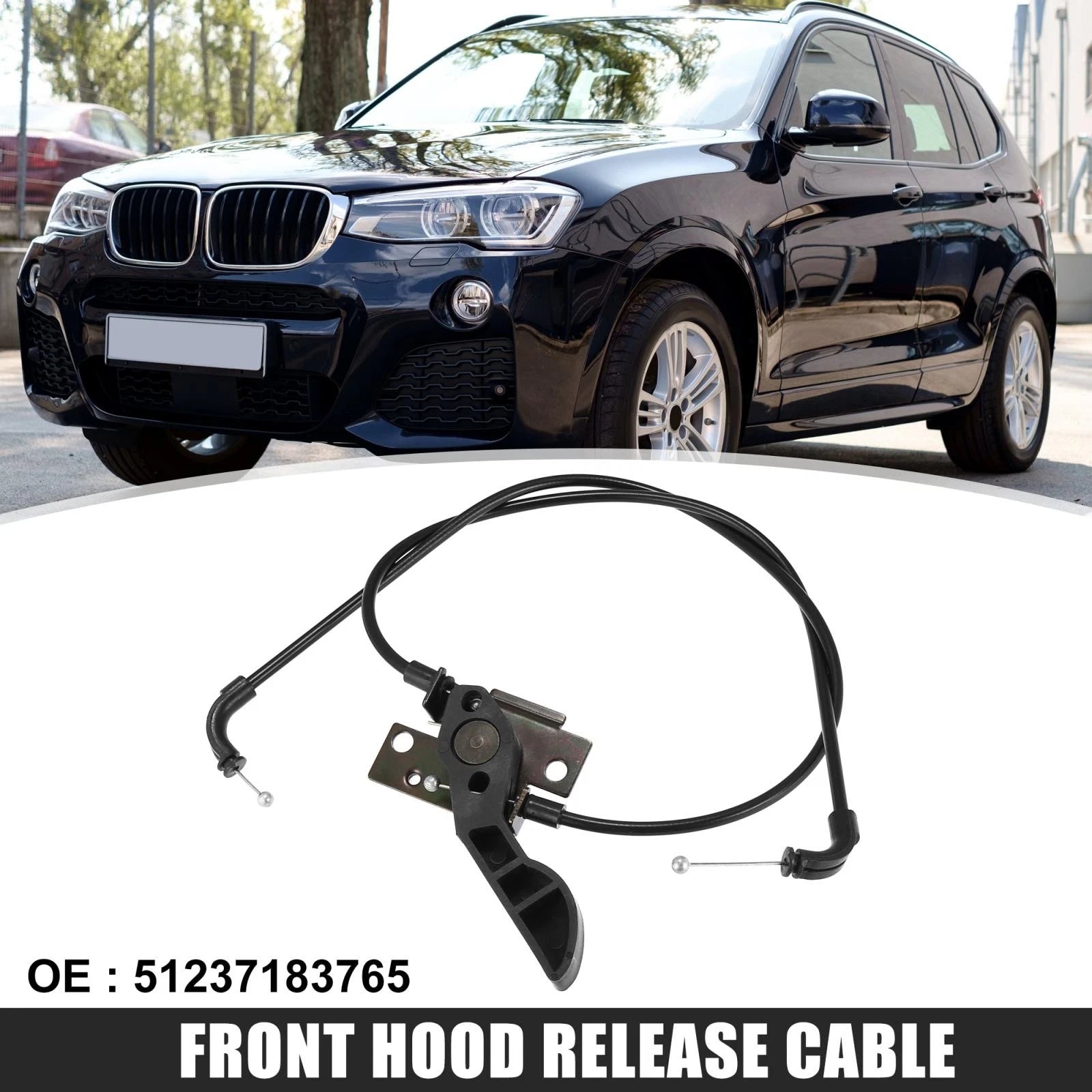 Engine Hood Release Cable for BMW 528i 535i 530i 760Li (2004–2016)