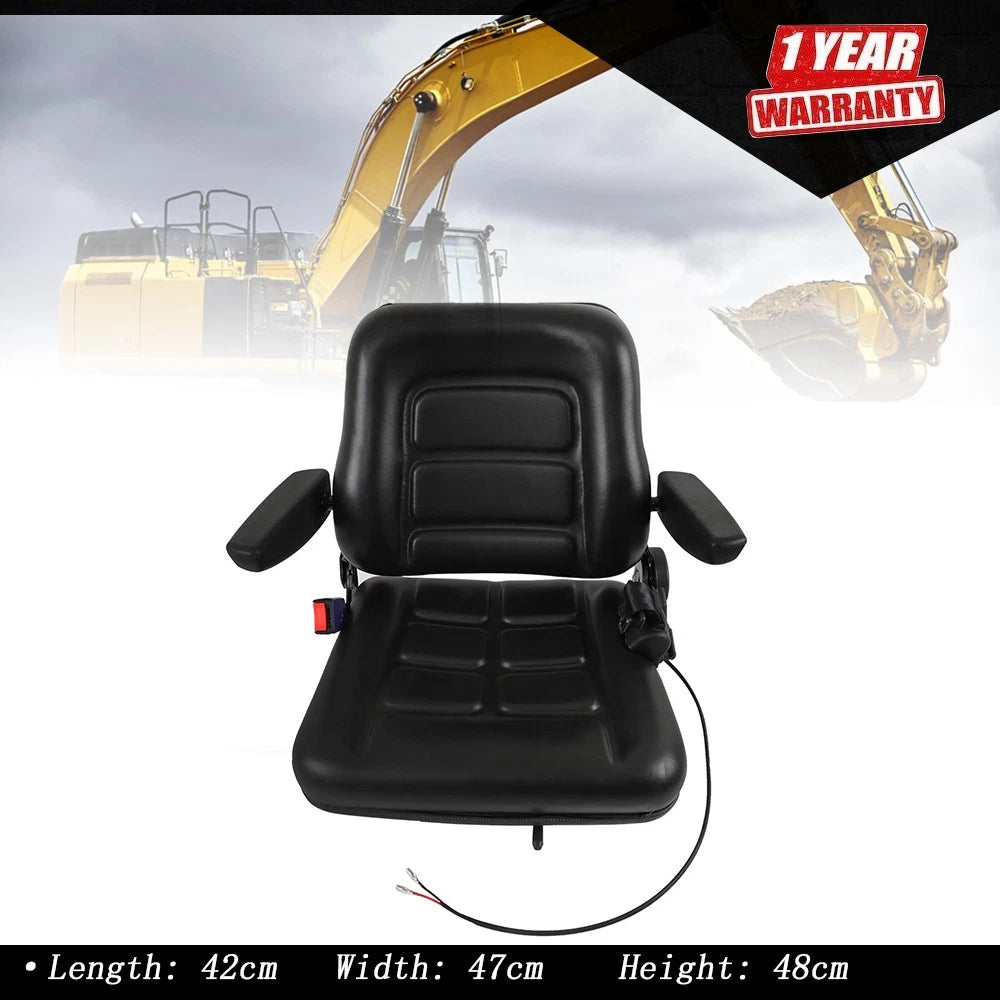 Fold Down Forklift Seat for Excavator Tractor Loader Backhoe