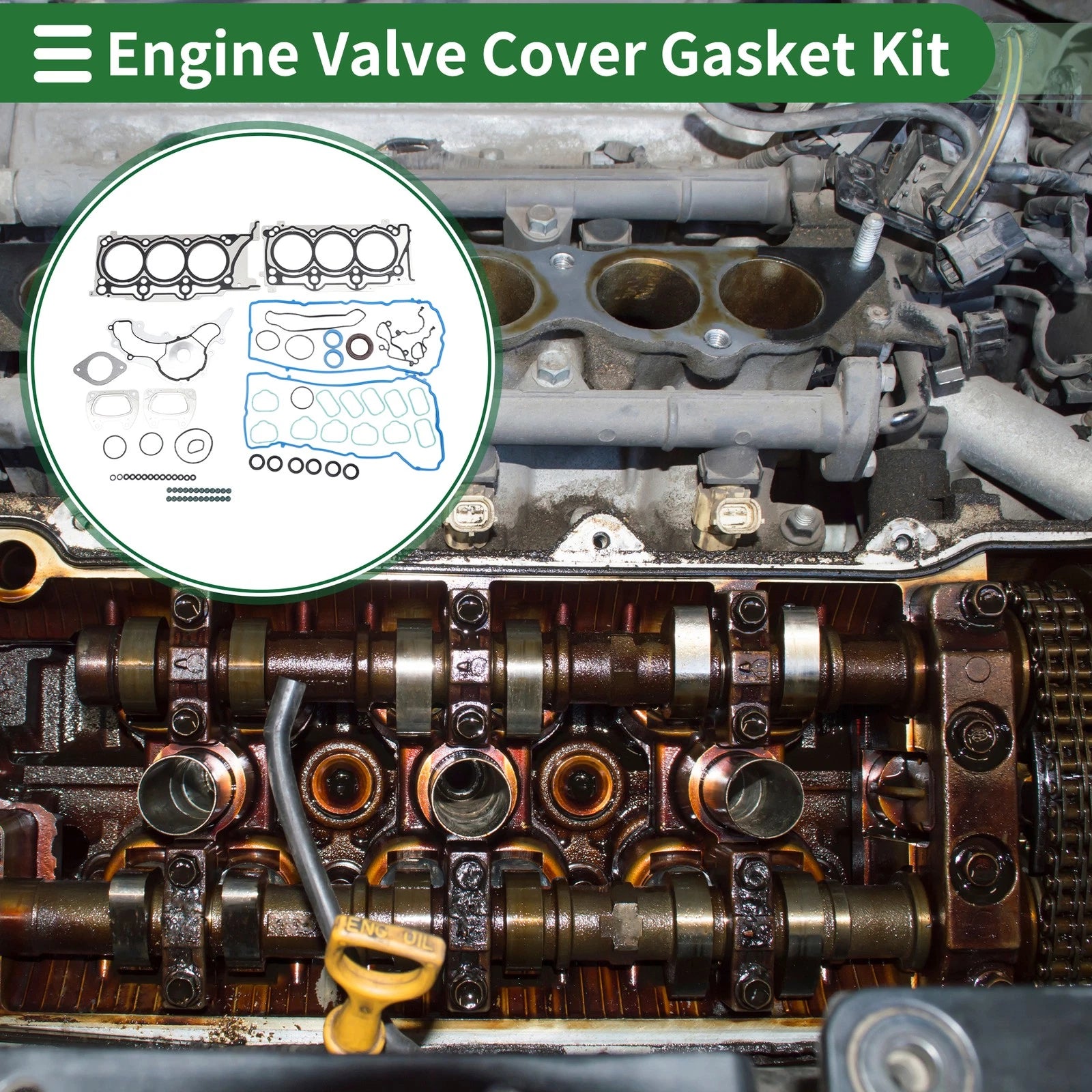Engine Valve Cover Gasket Kit Replacement for Dodge Avenger 3.6L (2011–2014)