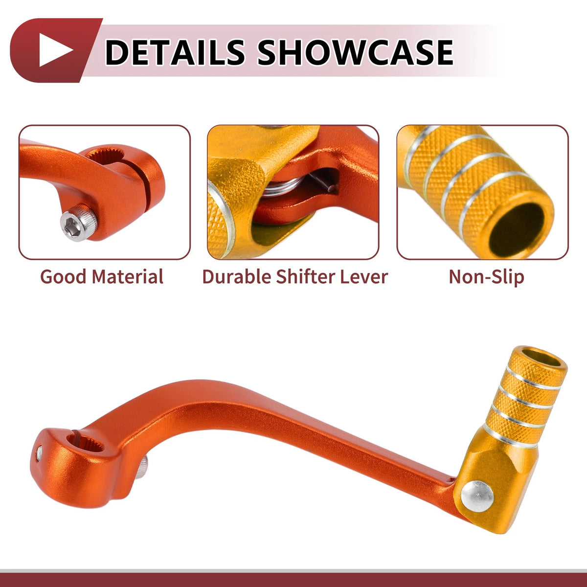 Folding Gear Shifter Lever for Honda CRF110F (2013–2018) Gold Tone