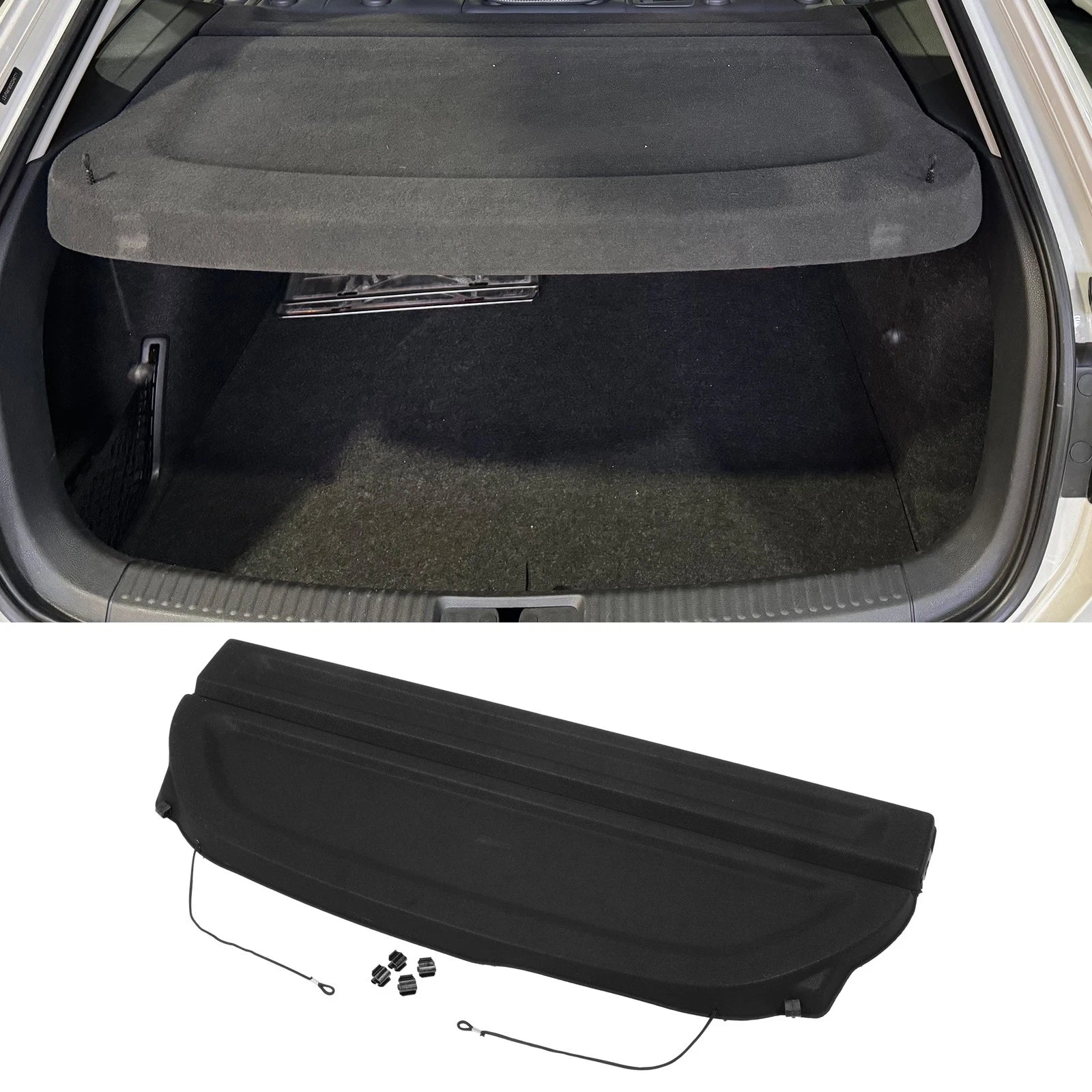 Rear Parcel Shelf Boot Load Cover for Honda Fit (2012–2013) Black