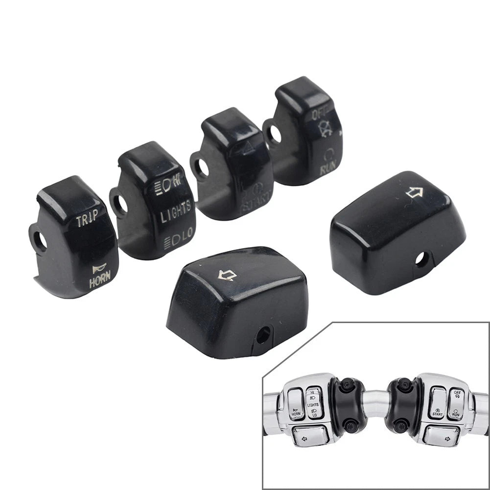 6x Hand Control Switch Housing Button Caps for Harley Sportster XL XR (1996–2013)