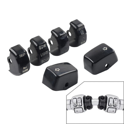 6x Hand Control Switch Housing Button Caps for Harley Sportster XL XR (1996–2013)