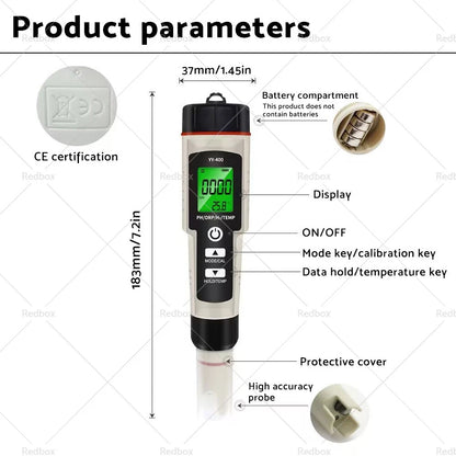 4-in-1 Hydrogen-Rich Water Quality Meter Tester for