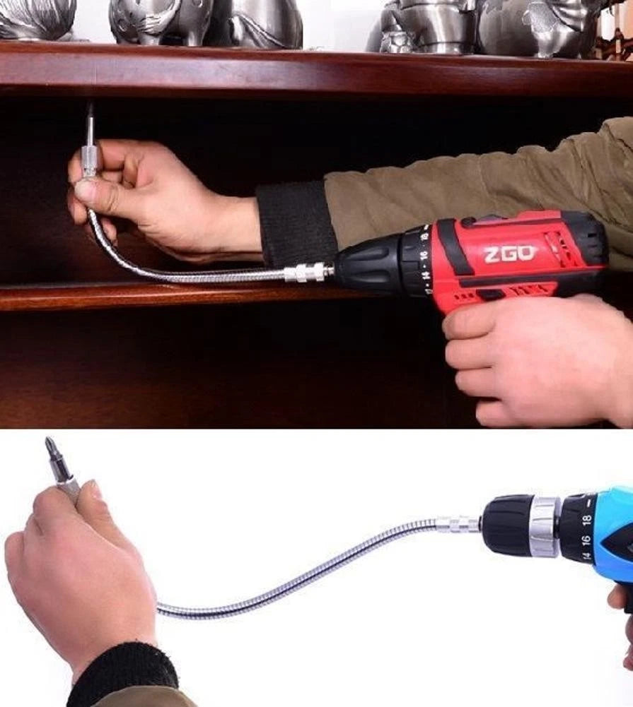 Flexible Shaft Bit Holder for Screwdriver Drill (1/4")
