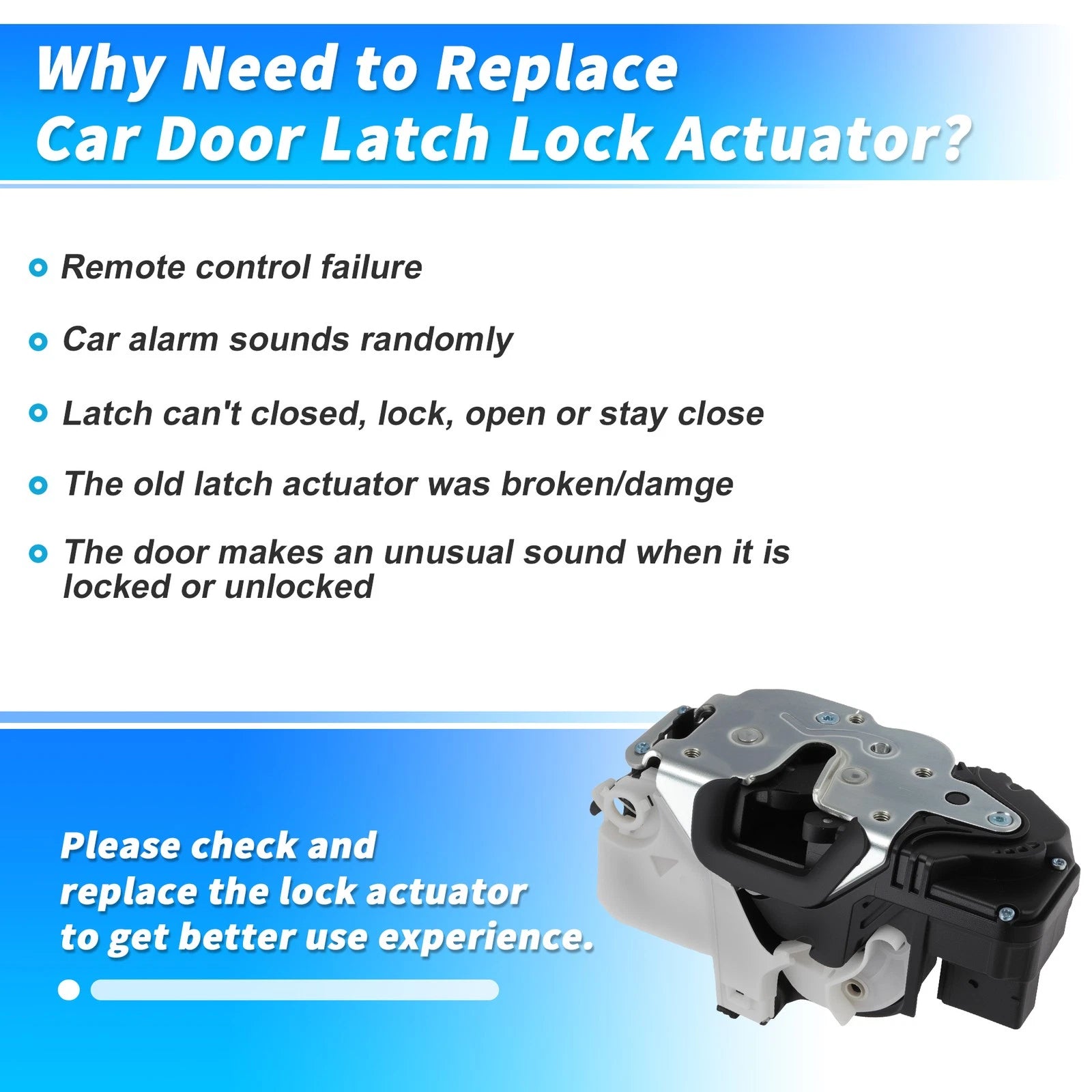 Front Left Power Door Lock Actuator for Buick Allure (2010) 13579522