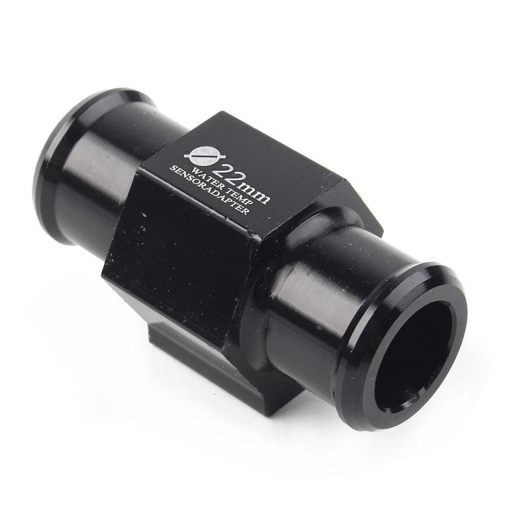22mm Black Water Temperature Sensor Gauge Radiator Hose Adapter