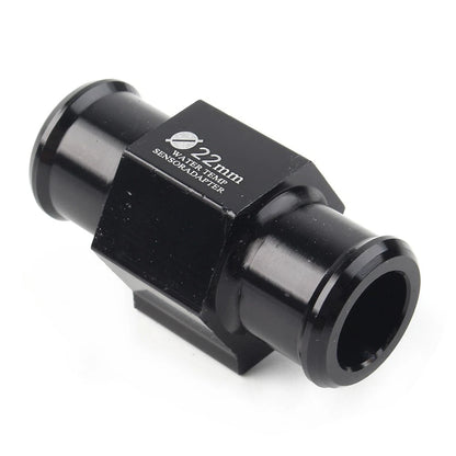 22mm Black Water Temperature Sensor Gauge Radiator Hose Adapter
