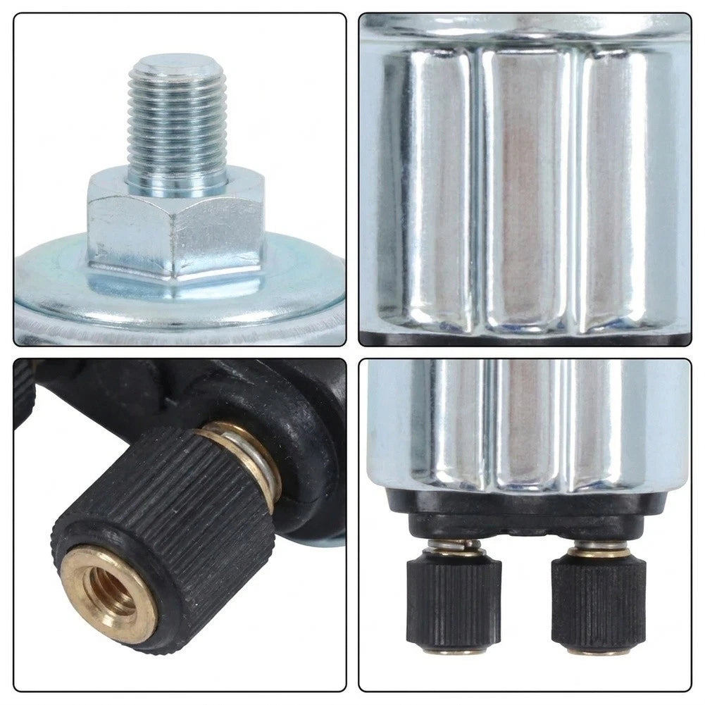 Oil Pressure Sensor Gauge 0-150 PSI for Automotive (12V 24V DC)