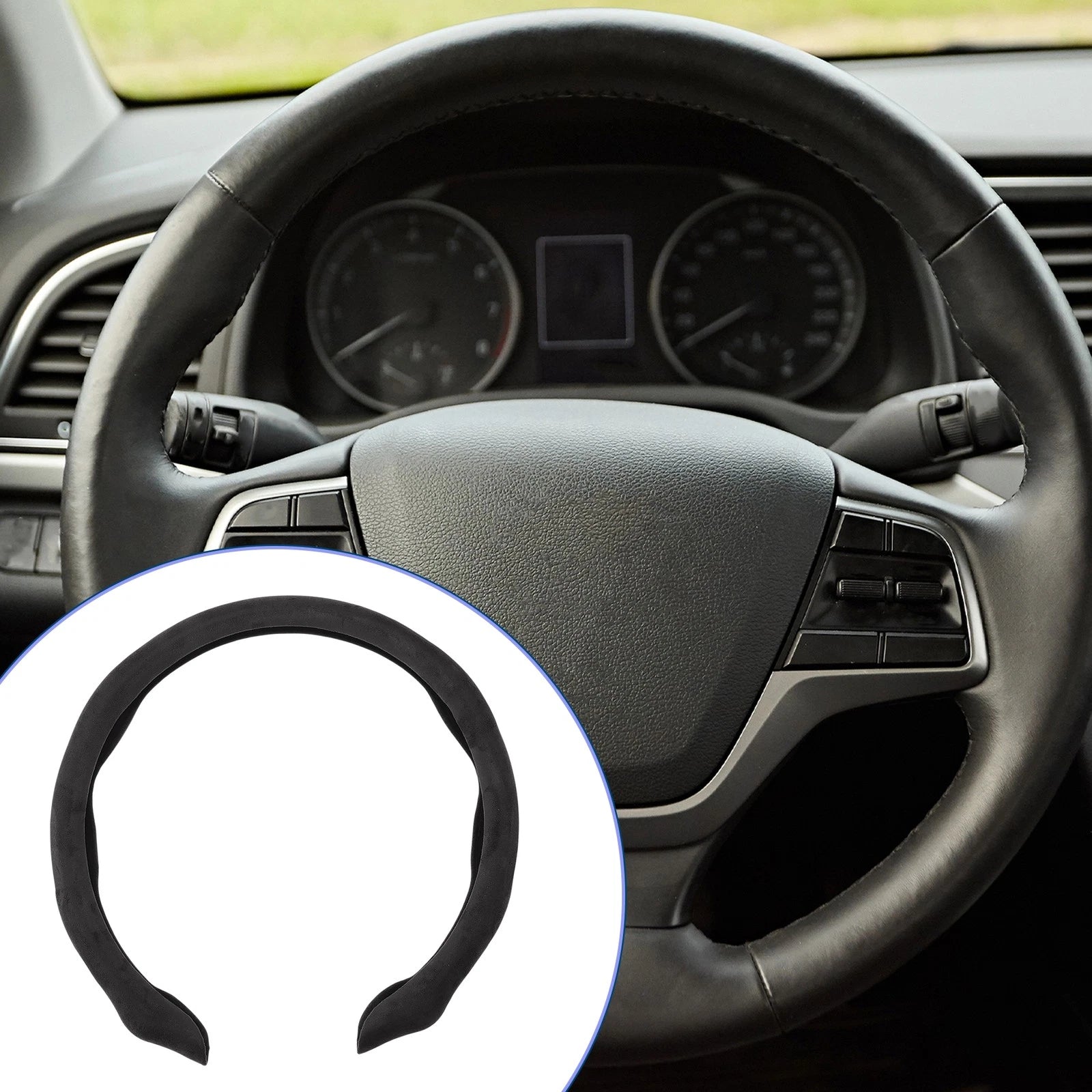 Steering Wheel Cover for Car (14.96") - Deep Gray