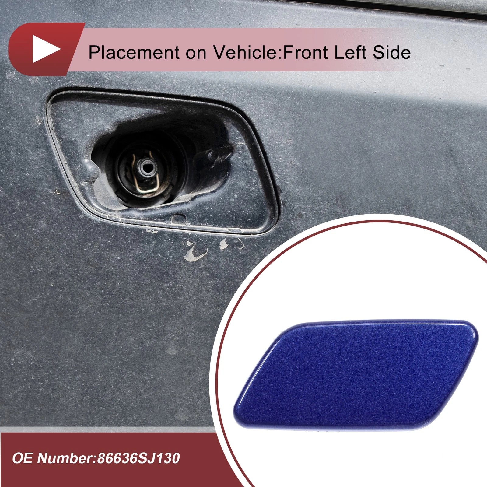 Front Left Washer Nozzle Cover Cap Replacement for Subaru Forester SK (2018-2021)