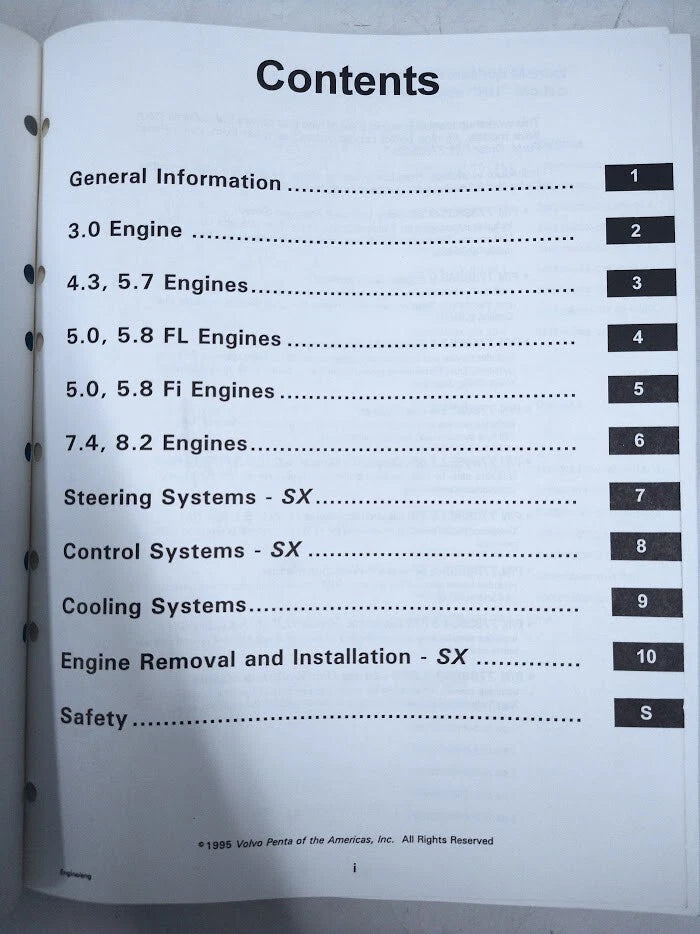 Engine Components Workshop Manual for Volvo Penta HU Models