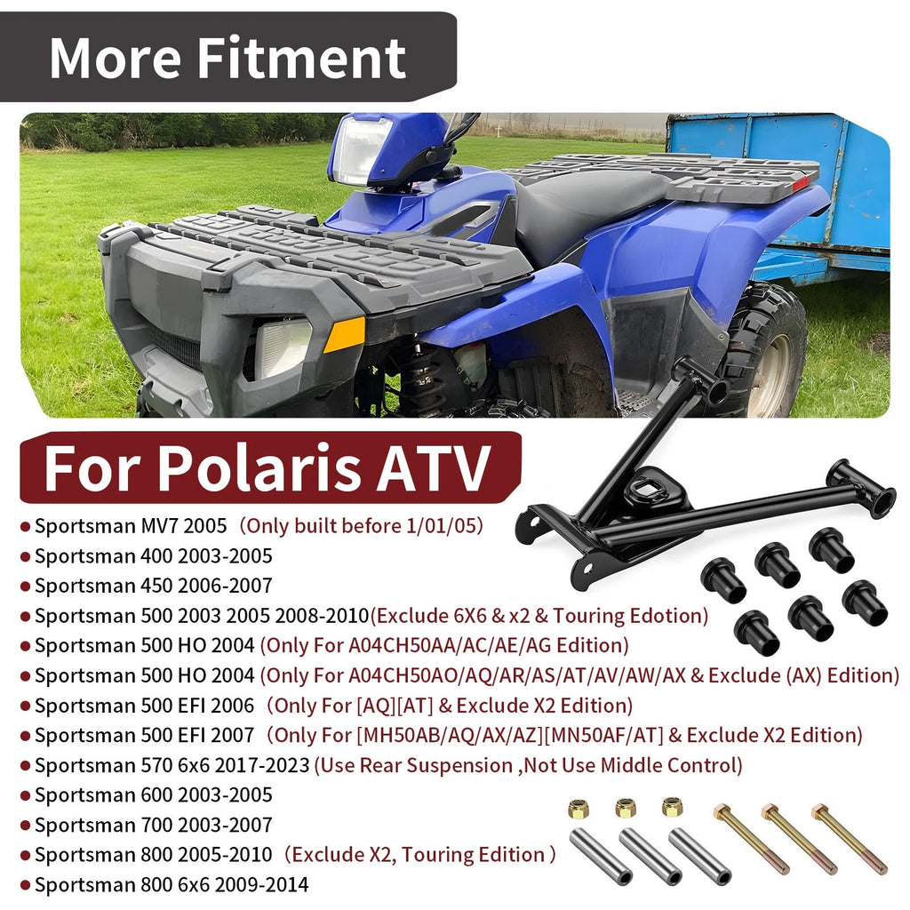 Rear Upper Right A-Arm w/ Bushing Kit for Polaris Sportsman 800 6x6 (2009–2014)