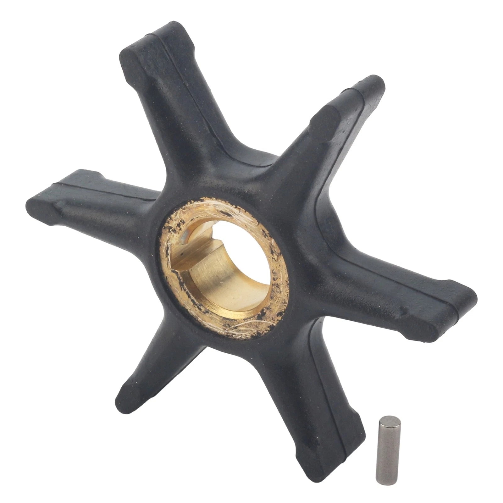 Water Pump Impeller & Pin for Evinrude Johnson OMC BRP 9.5 10 HP (1975–1990) 777833