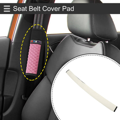 Beige Seat Belt Cover Pad for Universal Fit (75cm)