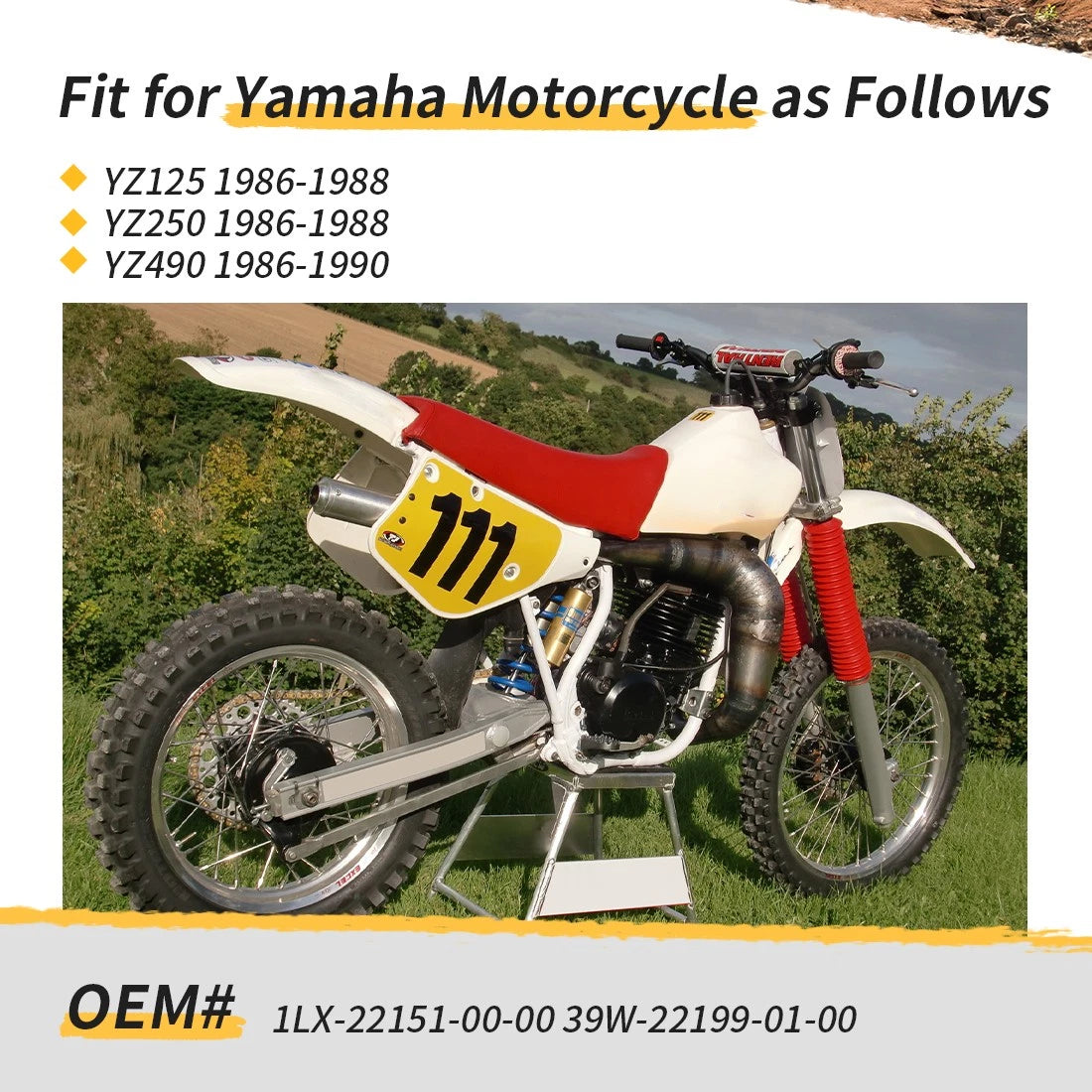 Swing Arm Chain Guide & Guard Seal for Yamaha YZ125 YZ250 YZ490 (1986–1990)
