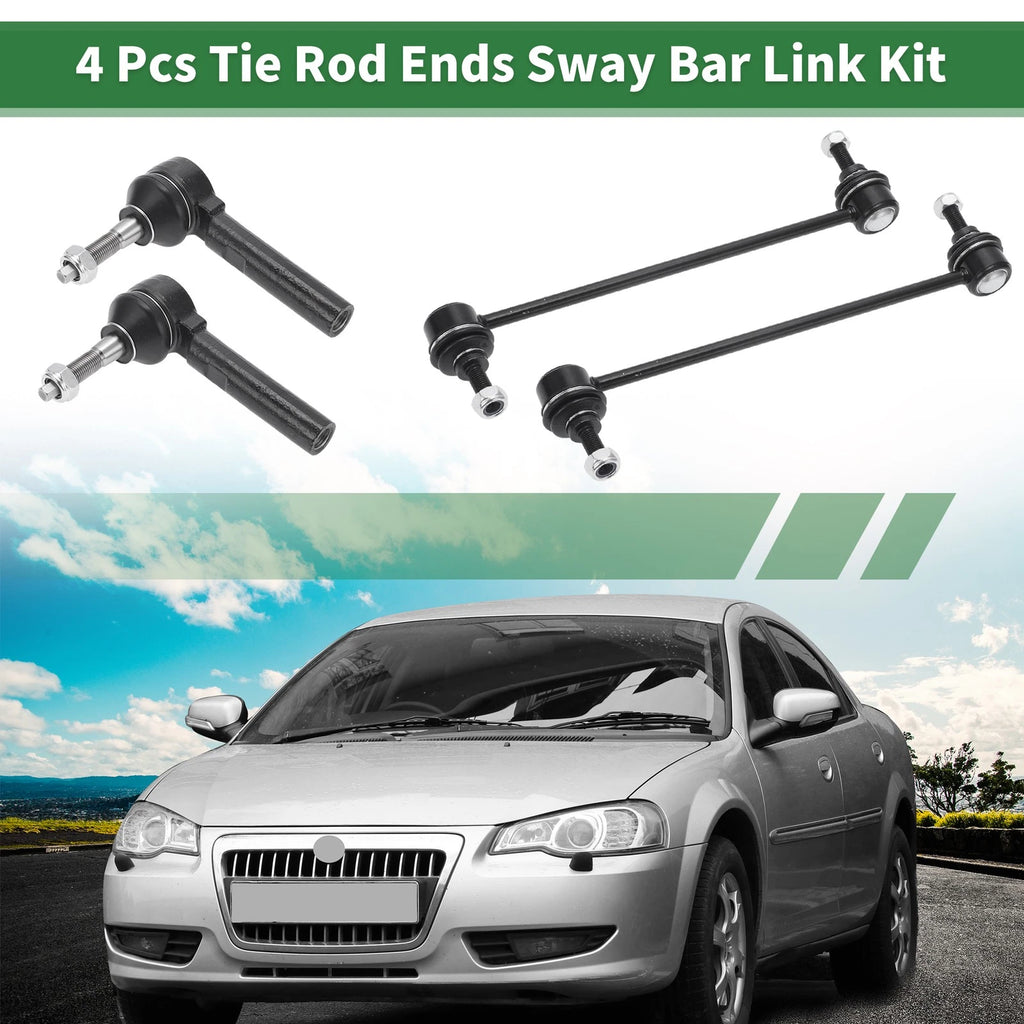Front Outer Tie Rod End and Sway Bar Link Set for Chrysler Sebring (2007–2008)