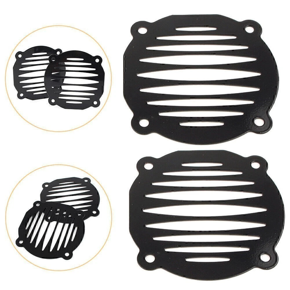 Black Motorcycle Speaker Grill Cover for Harley Electra Glide FLHT (2000–2013)
