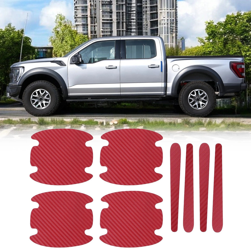 Car Door Cup Protector Sticker for Universal Vehicles (80x88mm) - Red
