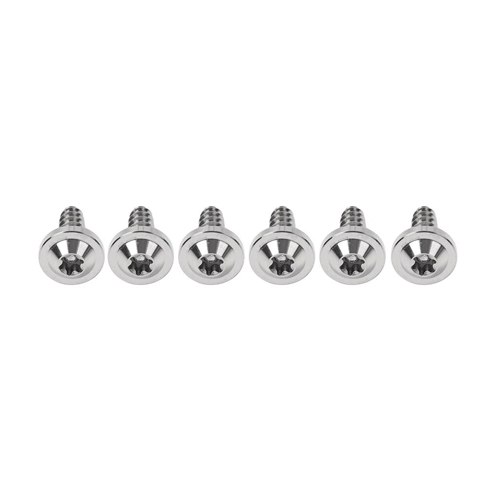 Set of 6 Titanium M5x15mm Torx Head Self Tapping Screws