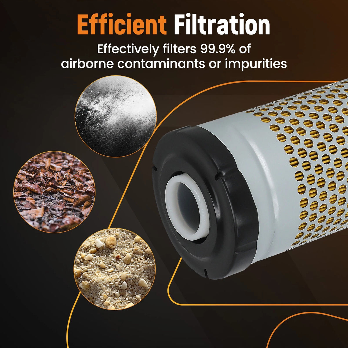 2X Air Filter for Kubota B2320DTN B2400D B2400E B2400HSD (2004–2010) 32721-58242