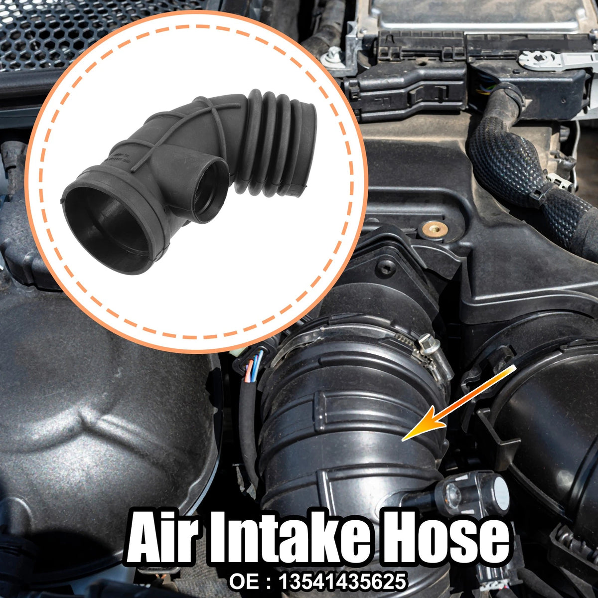 Engine Air Intake Hose Pipe Tube Replacement for BMW 525i (2001–2003)