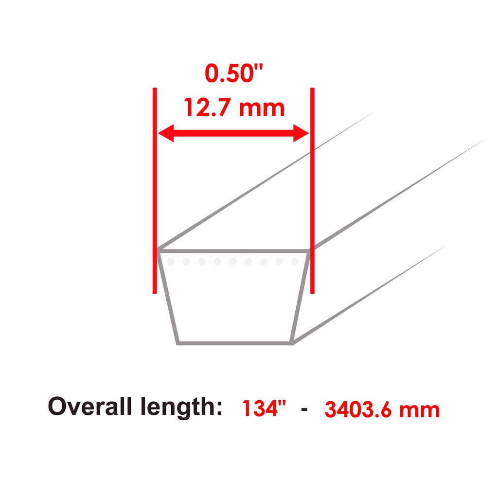 Deck Belt Replacement for Cub Cadet RZT22 RZT Zero Turn Mower (2008–2012)