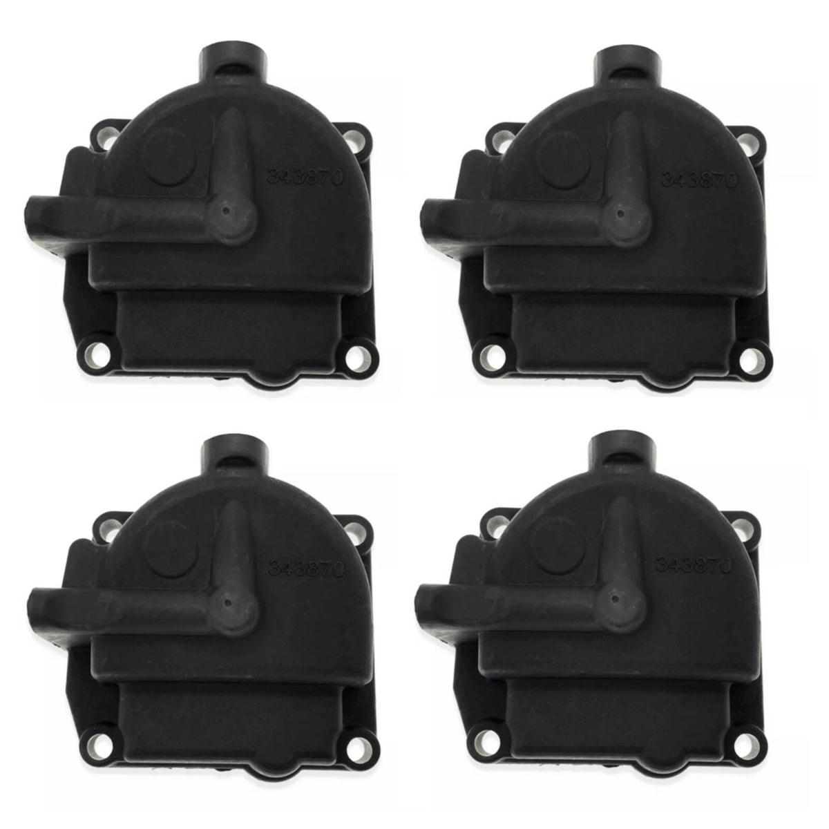 Set of 4 Carburetor Float Bowl Chambers for OMC Johnson Evinrude (433000, 0433000, 766418)