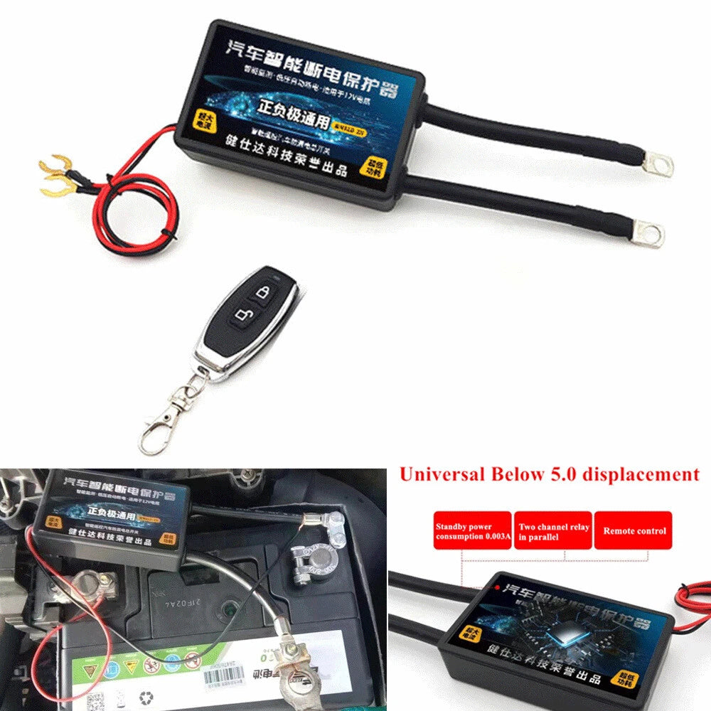 12V Wireless Remote Cut Off Car Battery Disconnect Isolator Master Switch 1800A