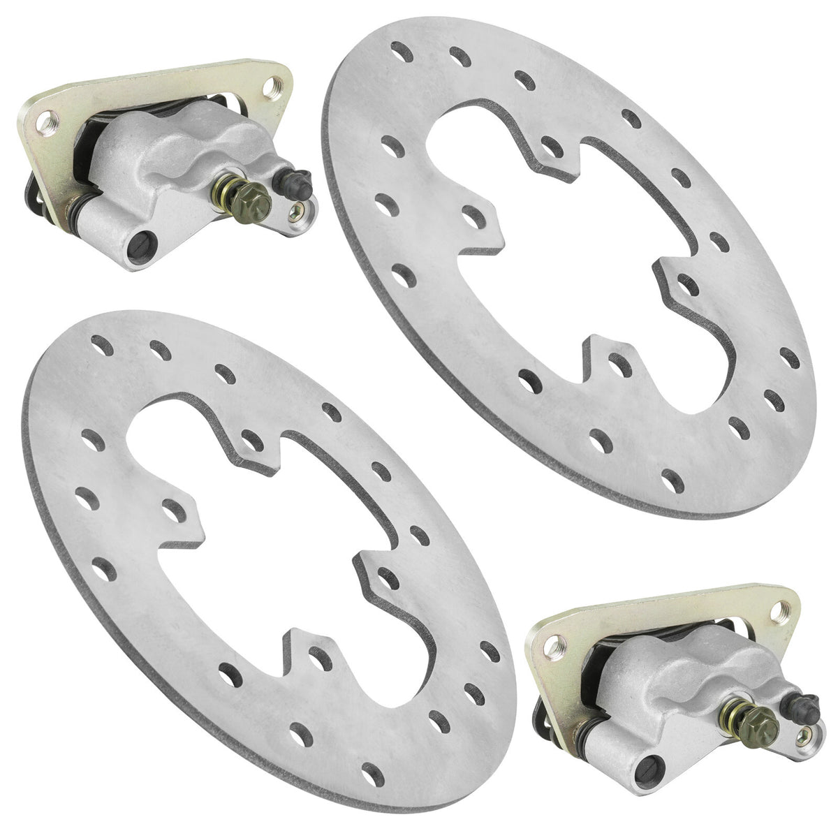 Front Left Right Brake Caliper w Disc Rotor for Polaris Outlaw 450 (2008–2010)