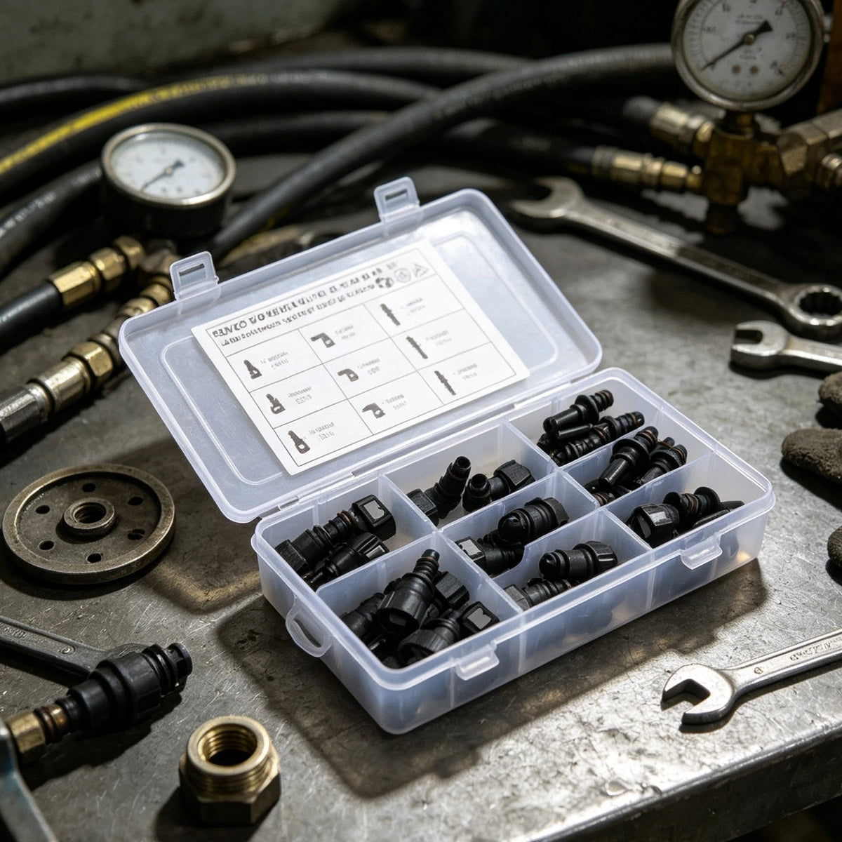 30PCS Fuel Line Quick Connectors for SAE Standard 8mm Inner Diameter Nylon